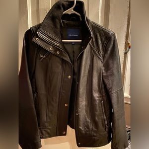 Cole Haan Womens leather Moto jacket -Medium